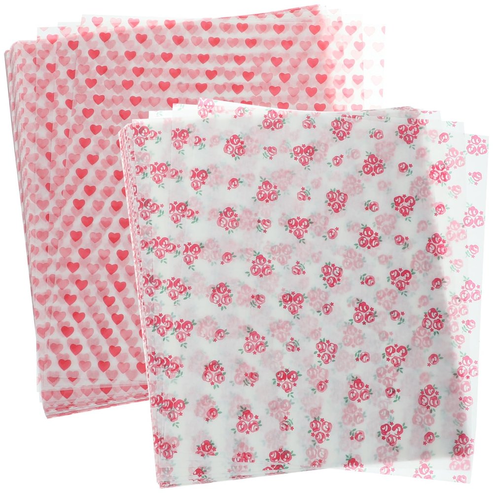 SHINYPASING Grease-Resistant Sandwich Wraps 100 Sheets Thickened Non-Sticky Food Wrap Paper for Baking and Kitchen Use Basket Liner Function