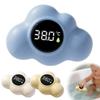Digital Floating Water Thermometer, Cloud Design Kid Digital Floating Waters Monitor with LED Display, Waterproof Bathtub Water Thermometers Tool for Shower (Blue 1pcs) view 2