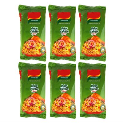 Instant Noodles Onion Chicken Flavour, Halal, with Seasoning Oil, 75g,Pack Of 6