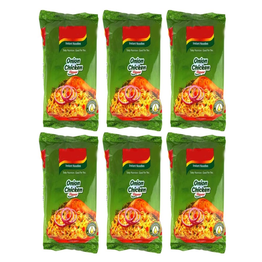 Instant Noodles Onion Chicken Flavour, Halal, with Seasoning Oil, 75g,Pack Of 6