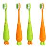 BESPORTBLE Toothbrush Set Supple Brush Head Pp and TPR Material Carrot Shape 4 Pcs Cartoon Manual with Extra Soft Bristles for Cleaning Kids Travel Toothbrush for Children view 1