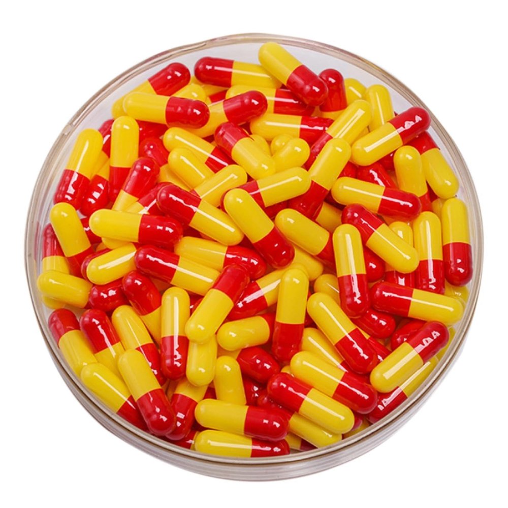 1000Pcs Transparent Hollow Gelatin Empty Separated Powder Capsule Shells