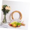 2pcs Bamboo Woven Food Baskets with Gauze Cover, Khaki view 4