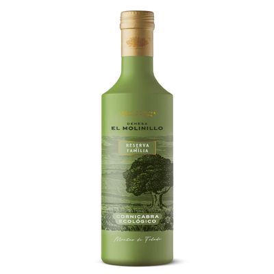 Dehesa El Molinillo | Organic Family Reserve Extra Virgin Olive Oil, Cornicabra Variety - 500 ml Glass Bottle