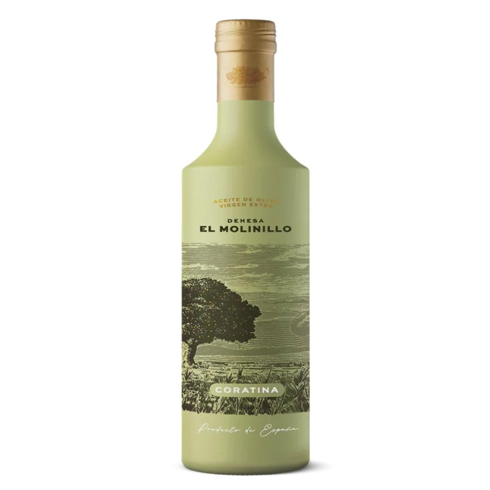 Dehesa El Molinillo | Extra Virgin Olive Oil Coratina Variety - 500 ml Glass Bottle.