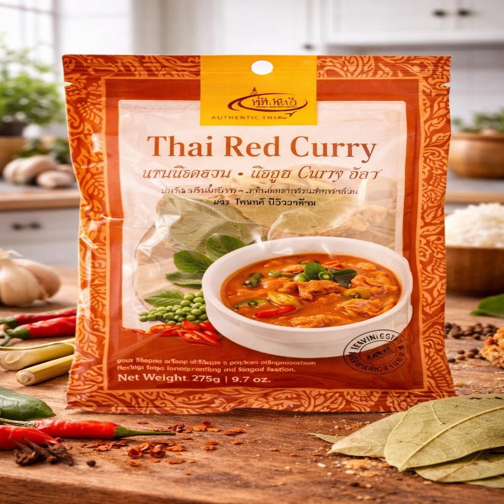 Fakhri Thai Red Curry Set 100g Authentic Cooking Kit Ideal for Curry Meals and Recipes