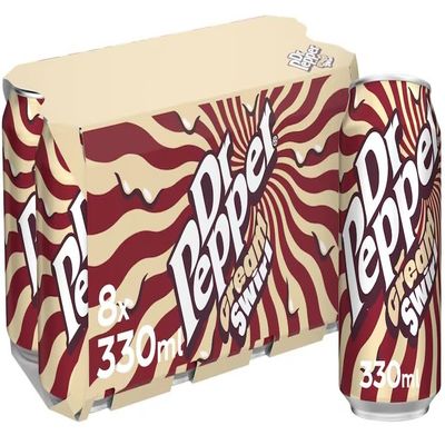 Dr Peper Original Sparkling Soft Drink, 8 x 330ml Cans, Fizzy Carbonated Beverage Pack (Dr Peper Cream Swirl 8x330ml)