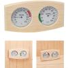 BEAZOOM 2-in-1 Wooden Sauna for Thermo-Hygrometer, Clear Display Temp 0-120 Humidity 0-100% Monitor for Indoor Outdoor Steam Rooms view 4