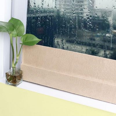 Anti-Condensation Absorbent Felt Strip for Brown Moisture-Absorbing Sticker, 3 cm x 2 m, Reusable & Cut-to-Fit for Sills, Frost and