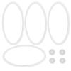 NUOBESTY Silicone Lunch Box Seal Replacement Gaskets with Stopper 4 Sets Enhanced Seal Performance Convenient Accessory for Food Containers and Insulated Lunch Boxes for Students