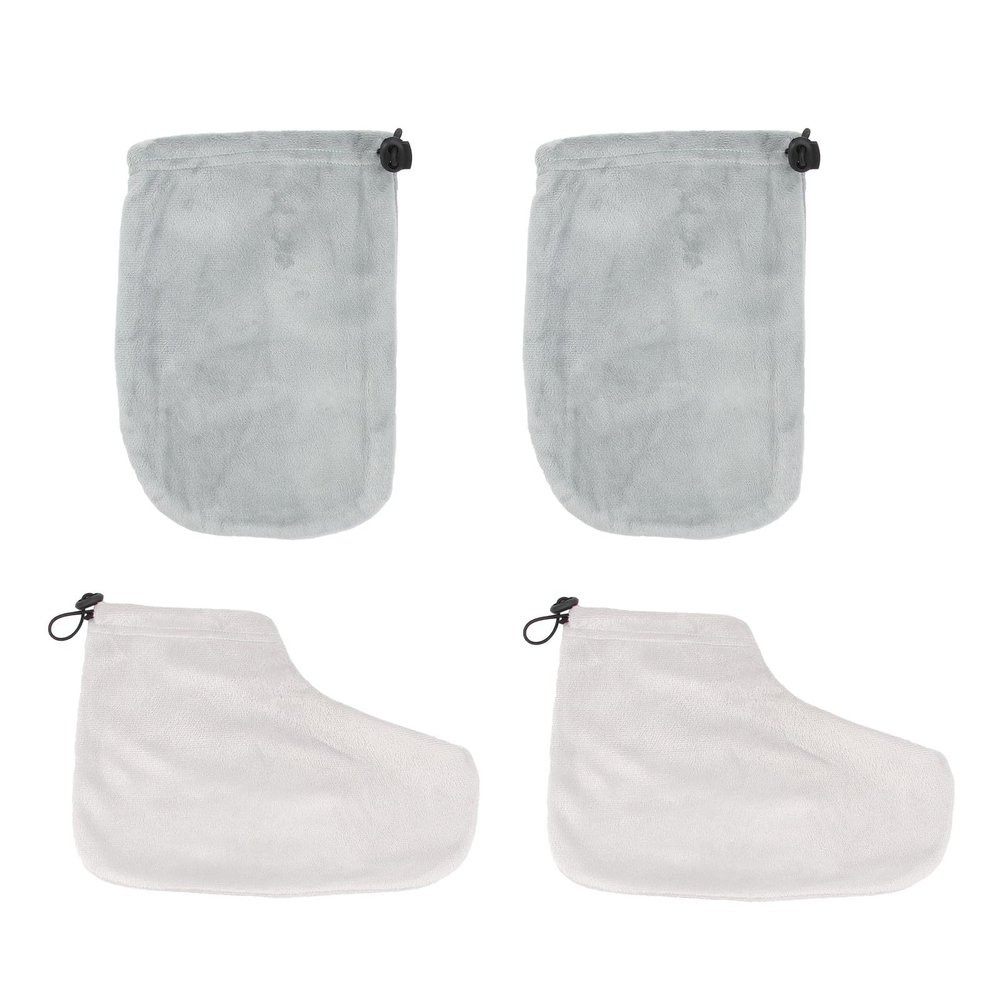 Baluue Paraffin Wax Bath Therapy Glove and Foot Cover Set Or Keep Wax Warm to Maximize Moisture Absorption and 2 Pairs Random Color for Professional Salon Home Use