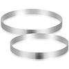 Hemobllo Cake 2pcs Stainless Steel with Perforated Design Compact Tart for Baking Round Baking Molds Compact Tart for Creating Pastries and Layered Cakes for Oven view 1