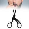 Brrnoo Nose Hair Scissors Stainless Steel Blunt Tip Rounded Safety with Protective for Trimming Eyebrows Eyelashes (Crane Shaped Rounded Tip Scissors) view 2