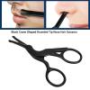 Brrnoo Nose Hair Scissors Stainless Steel Blunt Tip Rounded Safety with Protective for Trimming Eyebrows Eyelashes (Crane Shaped Rounded Tip Scissors) view 4