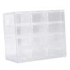 Brrnoo Daily Contact Lens Organizer Case, Wall Mount Drawer Storage for Daily Disposables and Cases, Transparent Plastic, 12 Grids, Ideal for Cosmetics, Easy Access (12 Grids Transparent) view 2
