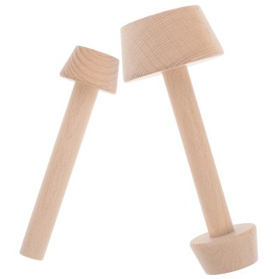 TEMPNAP Tart Mold with Dualheaded Design Pastry Tamper Double Sided 2pcs Wooden Baking Tool for Mini Tarts for Home Baking and Cake Making