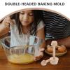 TEMPNAP Tart Mold with Dualheaded Design Pastry Tamper Double Sided 2pcs Wooden Baking Tool for Mini Tarts for Home Baking and Cake Making view 3