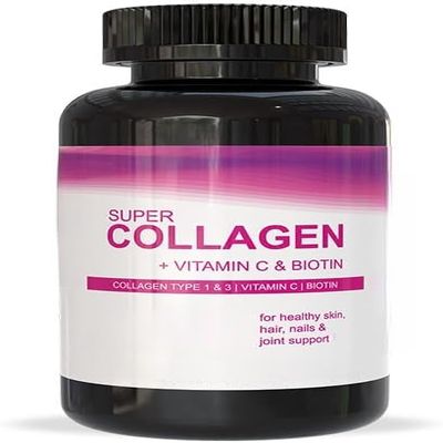 Collagen + C - improves dry skin - enhances skin elasticity, refines skin texture - assists in the strength and smoothness of nails and hair
