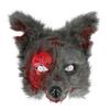 Boland 72347 Animal Mask Bloody Werewolf Plush for Adults, Realistic Half Mask for Halloween, Carnival and Theme Party view 2
