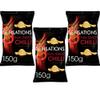 Sensations Thai Sweet Chilli Sharing Bag Crisps 150g - Pack of 3 - Sweet and Spicy Flavour Crunchy Chips - wlk view 1