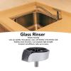 OEBUAFI Rust Resistant Glass Rinser Stainless Steel Cup Cleaner for Kitchen Sink, Multi Functional Glass Rinser for Home Bars, ABS Basin (Silver) view 2