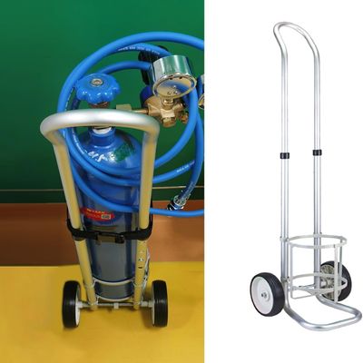 Oxygen Cylinder Rack, Gas Cylinder Trolley, Oxygen Cylinder Rack Small Rolling 2 Wheel Oxygen Tank Cart, Portable Oxygen Cylinder Trolley(Diameter 16.8cm(6 5/8"))