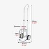 Oxygen Cylinder Rack, Gas Cylinder Trolley, Oxygen Cylinder Rack Small Rolling 2 Wheel Oxygen Tank Cart, Portable Oxygen Cylinder Trolley(Diameter 16.8cm(6 5/8")) view 2