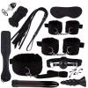 12 Piece Nylon Bedding Set With Plush Cuffs, Enhancing Combat Power Tool-D-3 Black view 1