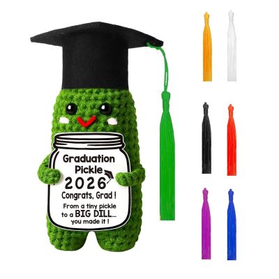 2026 Graduation Pickle,Graduation Keepsake | Congrats Grad Knitted Pickle - for Siblings Friend Classmate Roommate Party Home Office Apartment Ceremony Living Room Bedroom Study High School