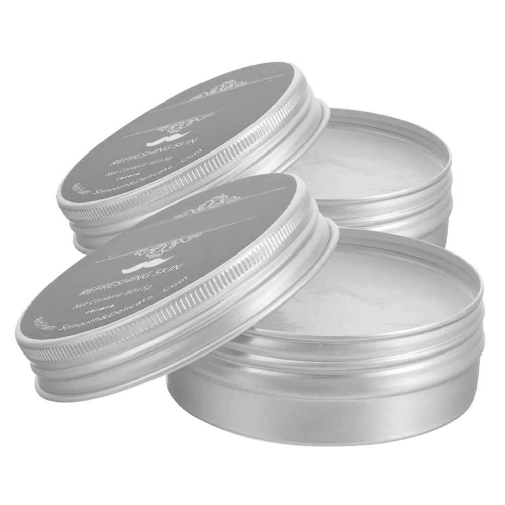 Abaodam 2pcs Mens Shaving Soap with Peppermint Essential Oil, Portable and Softens Facial Hair, Gentle Beard Cleaning Soap for Travel and Business Trips