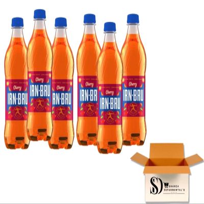 IRN-BRU Sparkling Zero Cherry Flavour Soda Zero Cherry 6 x 500ml Bottle Multipack Sugar Free Sparkling Fruit Flavour Soda Limited Edition No Sugar Soft Drink