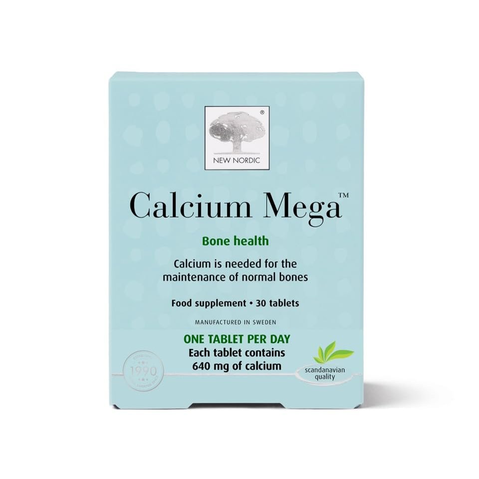 New Nordic Calcium Mega Bone & Teeth Support Tablets, Muscle Function, 30ct