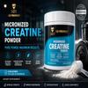 GB Premium Creatine Monohydrate Powder, Micronised Creatine, Unflavoured Fine Grade Powder, 5g per Serving, 300g, 60 Servings view 2