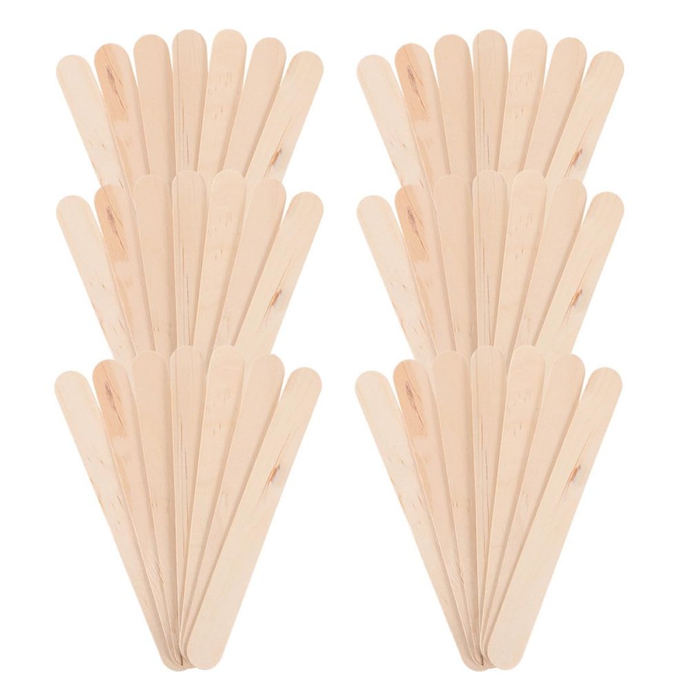 ibasenice 100pcs Wooden Ice Pop Sticks Khaki Round Craft Sticks for Boys and Girls Ice Cream Making and DIY Projects