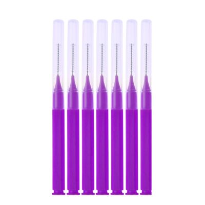 Interdental Brush 8-40PCS Interdental Brushes Dental Floss Toothpick Braces Brush Tooth Cleaning Tool(Purple 8PCS)