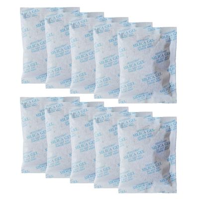 Housoutil Silica Gel Moisture Absorber Bags Mineral Desiccant Pack 10g 100pcs Nonwoven Fabric Effective Moisture Absorption and Keep Dry for Clothes and Wardrobe