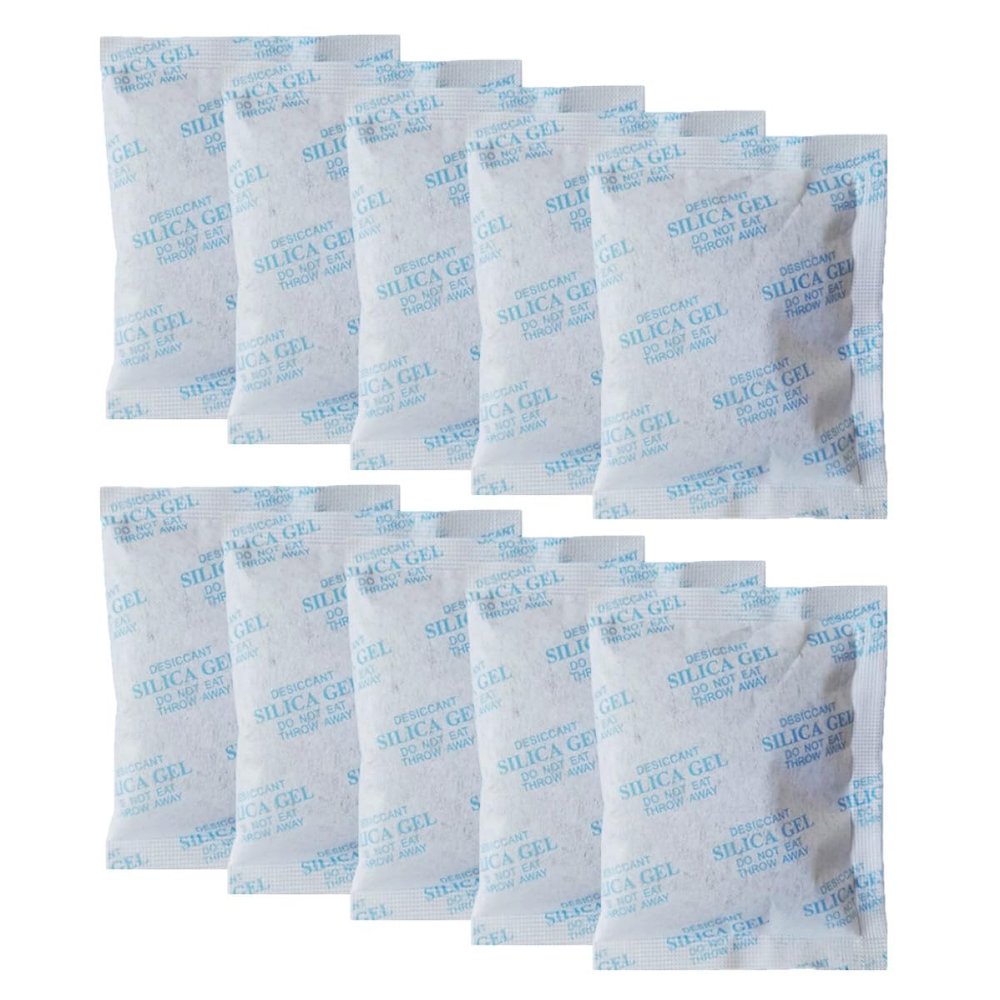 ORFOFE 100pcs 10g Silica Gel Moisture Absorber Bags for Drawer and Wardrobe, Blue Nonwoven Fabric Material Corrosion Prevention and Keep Dry Function