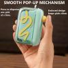 Automatic Pop Up Floss Dispenser, Portable Floss Picks Case, Refillable Dental Floss Holder with Refills, Mini Pocket Floss Storage Container for Travel, Purse, Home, Office (Two-piece Set A) view 2