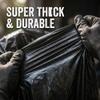 100 Pack 70L Heavy Duty Black Bin Bags, 30 Micron Tear Resistant Refuse Sacks, Leak-Resistant Bin Liners for Kitchen, Garden Office & Commercial Use (200X BIN BAG) view 4