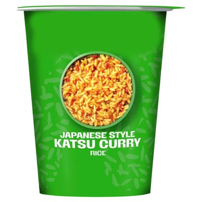 Japanese Style Katsu Curry Rice Cup, Long Grain Rice, Vegan, No Artificial Colours, 78g