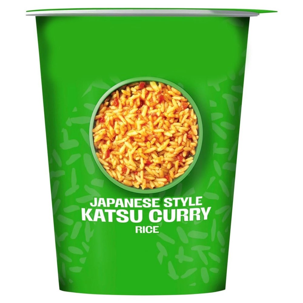 Japanese Style Katsu Curry Rice Cup, Long Grain Rice, Vegan, No Artificial Colours, 78g