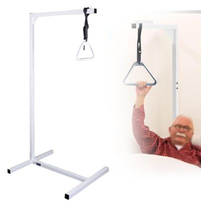 Trapeze Bar for Bed Mobility Assist - Overhead Lift and Grab Bar for Elderly and Handicap Use, Medical Pull-Up Stand for Improved Standing Support