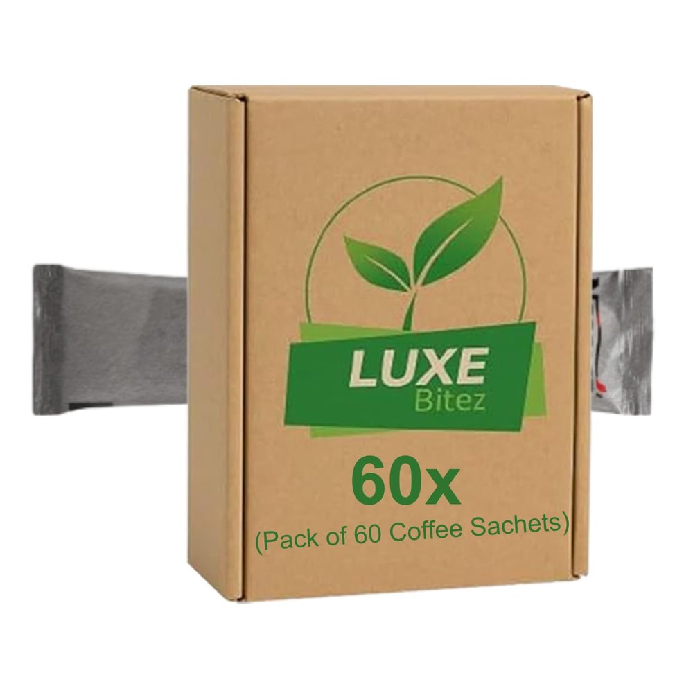 2-in-1 Instant Coffee Sticks, Original Flavor, Single-Serve Sachets, Rich & Creamy Coffee Mix, No Sugar Added, Travel-Friendly Pack 60 Count | Compatible For Nescafe By Luxe Bitez
