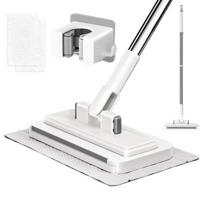 Clip Mop No-Touch Cleaning Tool with 2 Reusable Cloths
