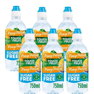 Sugar Free Fruit Flavoured Still Mineral Water 750ml Special Edition Variety Drink, Refreshing Hydration Beverage with Sweeteners - Vlv (6 x Bottle, Mango Passion)
