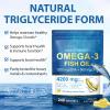 Omega 3 Fish Oil Supplements, 4200mg Fish Oil with EPA & DHA, Enteric Coated Softgels, Lemon Flavor, Daily Omega-3 Fatty Acids Supplement for Nutritional Support & Overall Wellness 240 Softgels view 2