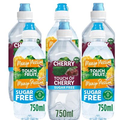 Sugar Free Fruit Flavoured Still Mineral Water 750ml Special Edition Variety Drink, Refreshing Hydration Beverage with Sweeteners - Vlv (6 x Bottle, Mixed Cherry& Mango Passion)