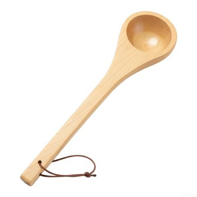 Cedar Wood Sauna Spoon Designed for Efficient Water Distribution and Reduced Risk of Accidental Spills