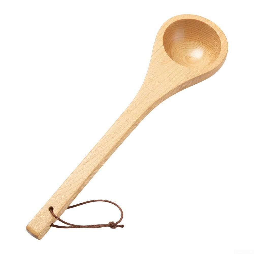 Cedar Wood Sauna Spoon Designed for Efficient Water Distribution and Reduced Risk of Accidental Spills
