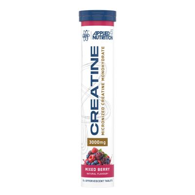 Applied Nutrition Creatine Effervescent Tablets Creatine Monohydrate with Flavour - Increases High-Intensity Physical Performance - 16 Effervescent Tablets - Mixed Berry